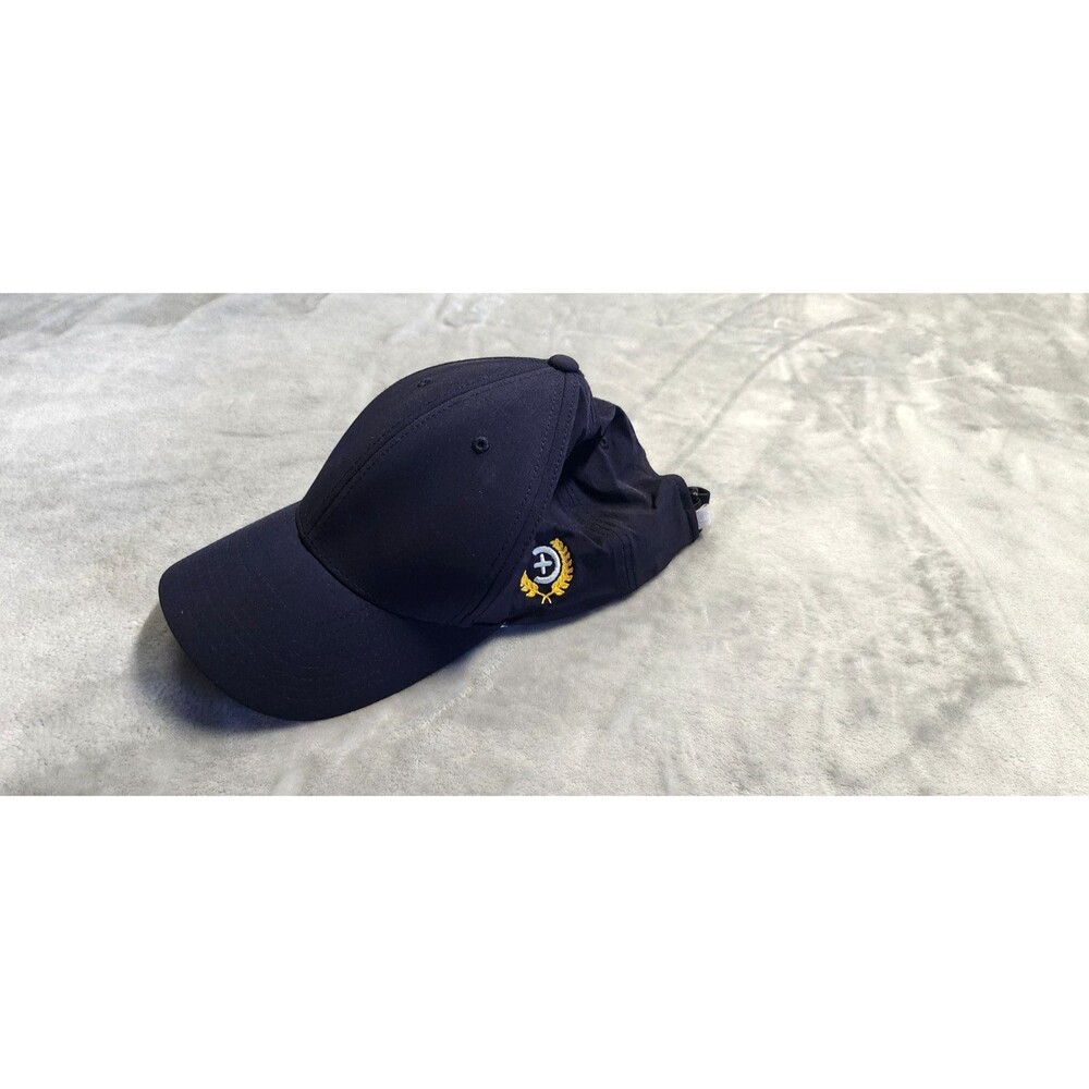 Peter Millar Men's Hat Cap Strapback Navy Blue Performance Crest Golf Casual